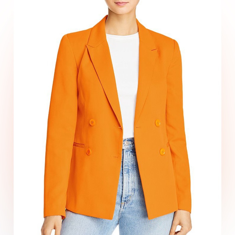 Bardot Tangerine Double Breasted Blazer size S NWT